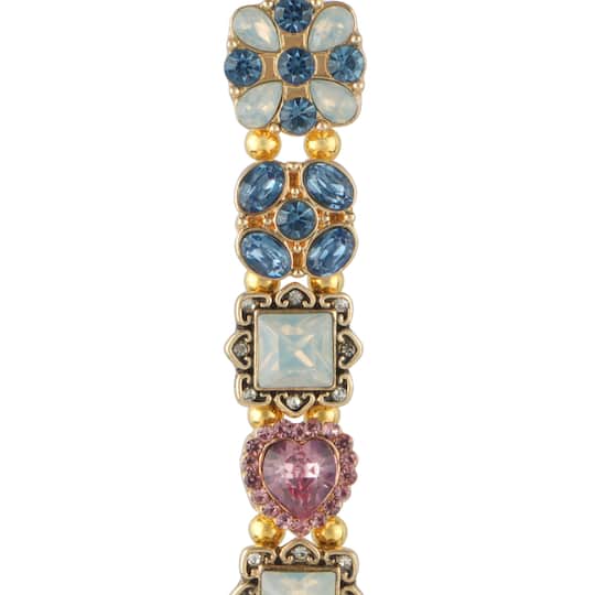 Mixed Rhinestone & Gold Metal & Glass Brooch Beads, 7ct. by Bead Landing™